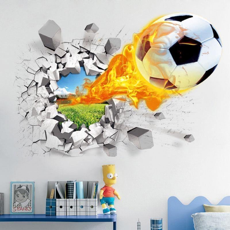 Plakát na stěnu 3D Fotbal - Pandoo.cz