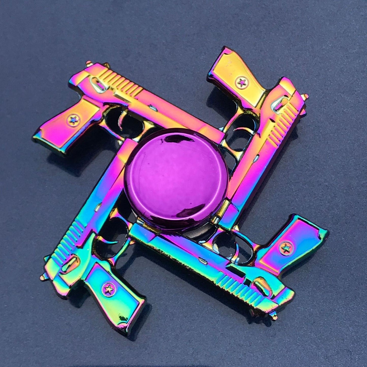 Duhový kovový spinner Focus | Antistresová hračka - Pandoo