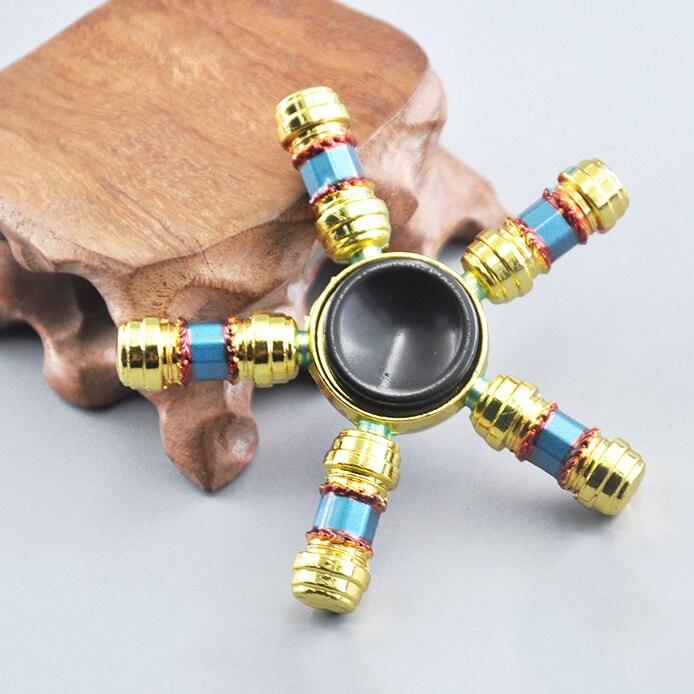 Barevný kovový spinner Shuriken | Antistresová hračka - Pandoo