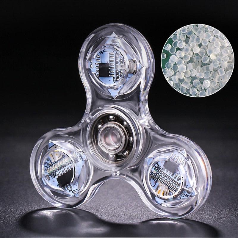 LED Glow Crystal Gyro spinner | Antistresová hračka - Pandoo