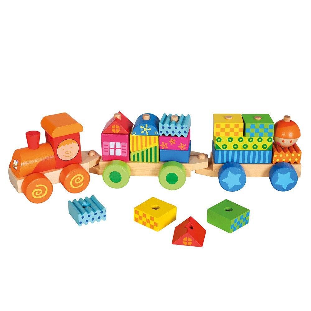 Vlak s domečky | dřevěná hračka - Pandoo