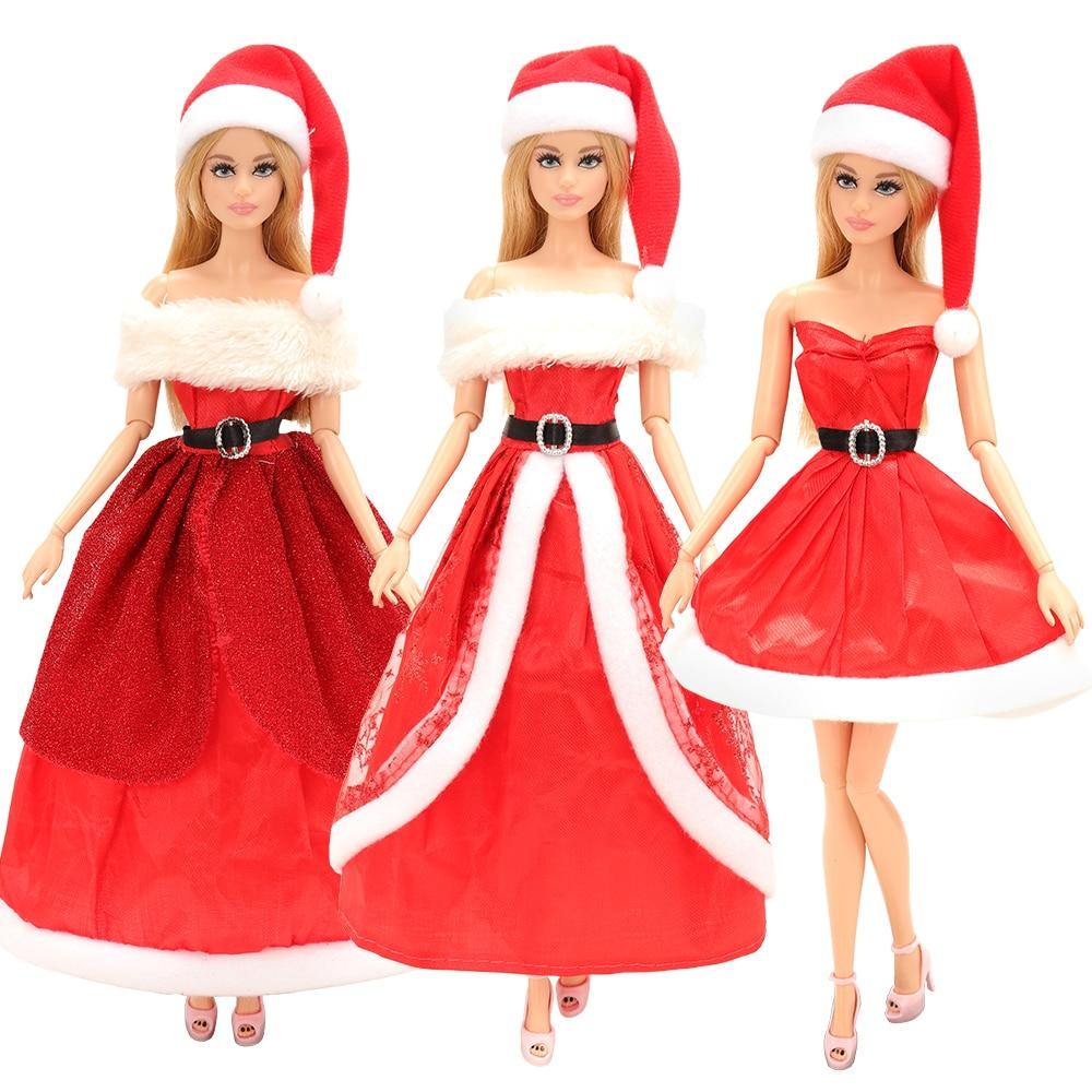 Kolekce vánočních šatů pro Barbie - Pandoo.cz